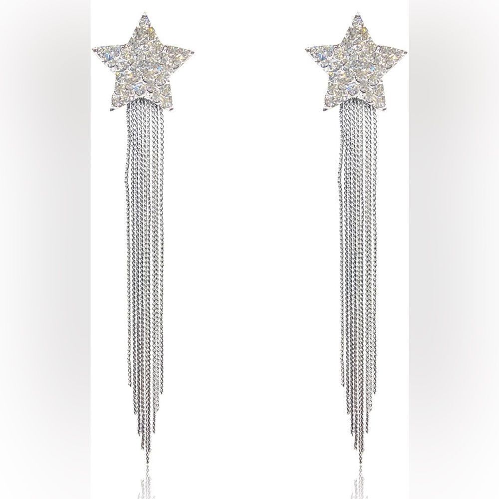 Diamond star earrings  N332